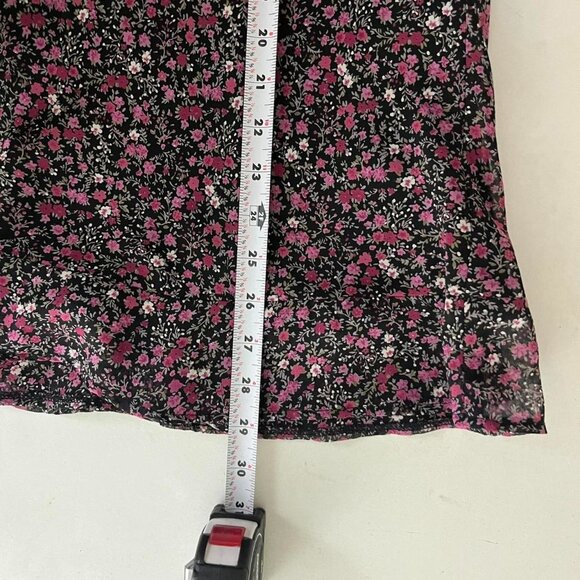 vintage 90s floral preppy girly whimsygoth midi skirt - Picture 6 of 7